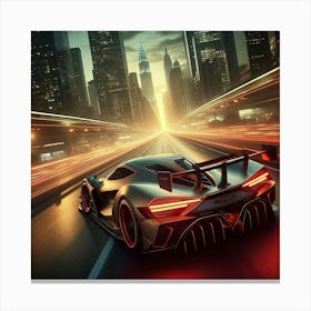 Futuristic Sports Car 114 Canvas Print