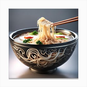 Asian Noodle Soup Canvas Print
