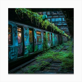 Abandoned Train Art Canvas Print