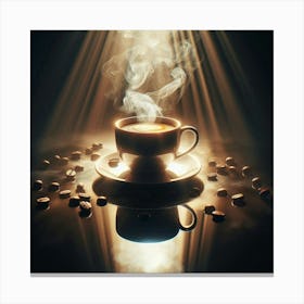 Coffee Cup With Steam 22 Canvas Print