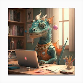 Dragon At Work Canvas Print