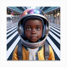 Boy In Space 1 Canvas Print