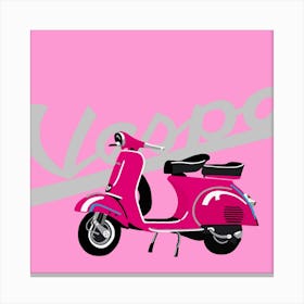 Vespa Roze Canvas Print