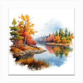 Autumn Landscape Painting 1 Canvas Print