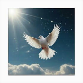 Dove In The Sky Canvas Print