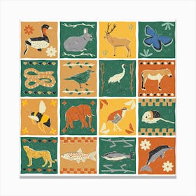Animals Of The World Canvas Print