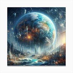 Futuristic City 102 Canvas Print