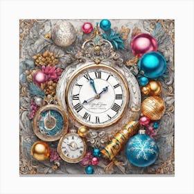 Clock Ornaments Canvas Print