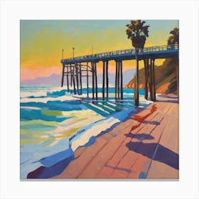 Malibu Series. Style of David Hockney 3 Canvas Print