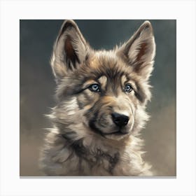 Wolfdog Puppy Stampe su tela