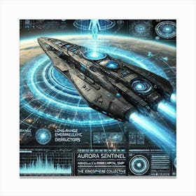 Ionosphere Aurora Sentinel Full Converted Canvas Print