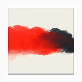 Abstract Red And Black Smoke Canvas Print