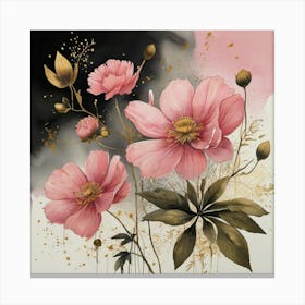 Pink Flowers 1 Canvas Print