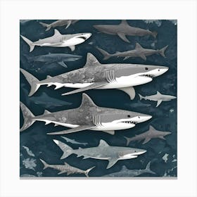 Sharks Canvas Print