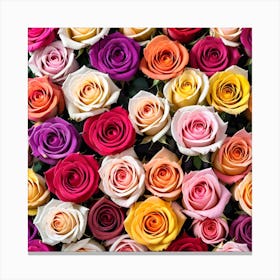 Colorful Roses Background 10 Canvas Print