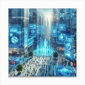 Futuristic City 21 Canvas Print