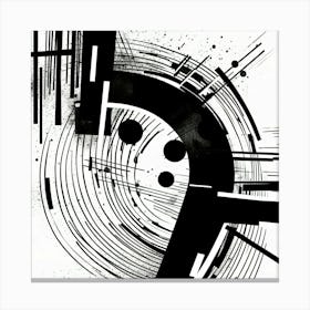Sketch In Black And White Line Art 1 Canvas Print