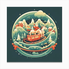 Santa Claus In The Snow Globe 1 Canvas Print