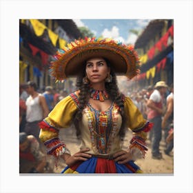 Colombian Festivities Trending On Artstation Sharp Focus Studio Photo Intricate Details Highly (19) Canvas Print