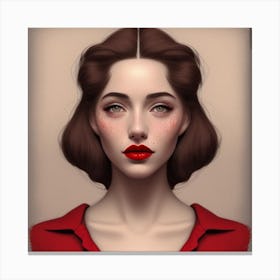 Retro women Canvas Print