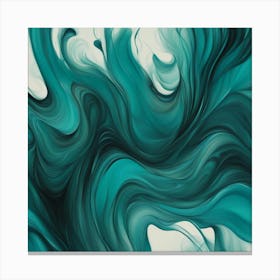 Abstract - Teal Canvas Print