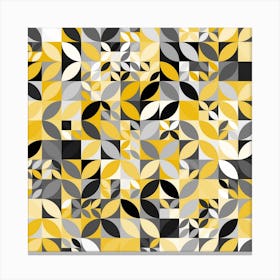 Yellow And Black Quilt Canvas Print