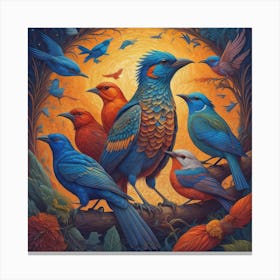 Birds Of Paradise Canvas Print