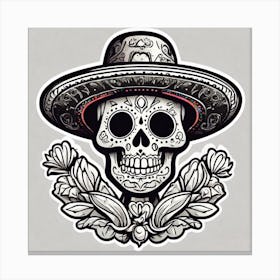 Day Of The Dead Skull 27 Canvas Print
