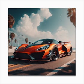 Mclaren 720s Wallpaper orange Canvas Print