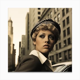 Woman In A Hat (Style of Cindy Sherman) Canvas Print