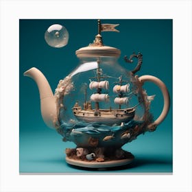 A Teapot Ocean Canvas Print