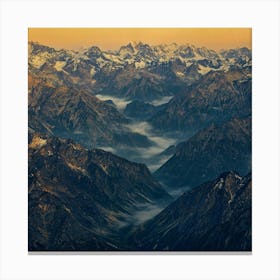 Sunrise In The Mountains Canvas Print