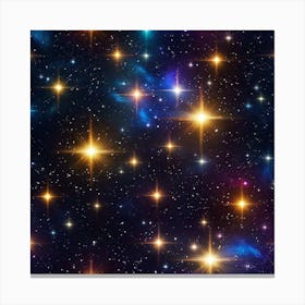 Space Background With Stars Canvas Print