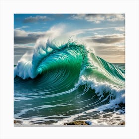 Wave Breaking In The Ocean Canvas Print