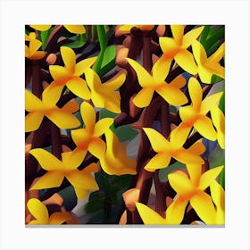 Bright Yellow Forsythia Canvas Print