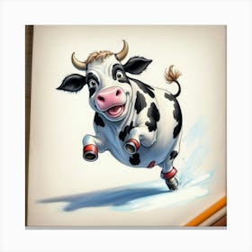 Cartoon Cow 11 Canvas Print