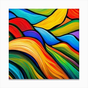 Abstract Painting Mass Waves Canvas Print