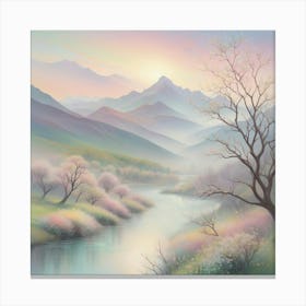 Blossoming River Canvas Print