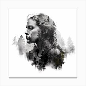 Last Of Us Double Exposure Canvas Print