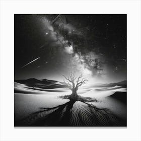 Tree In The Desert 6 Canvas Print