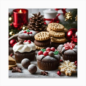 Christmas Desserts 1 Canvas Print