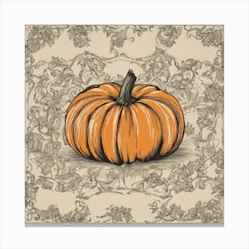 Pumpkin In A Frame Canvas Print