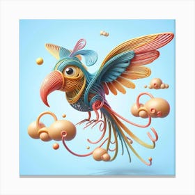 3d Parrot Canvas Print