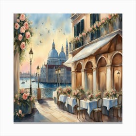 Venice Cafe Canvas Print