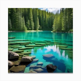 Clear Blue Lake Canvas Print