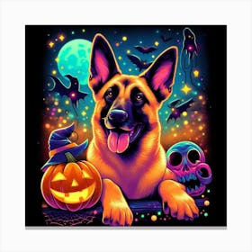 Halloween German Shepherd 1 Canvas Print