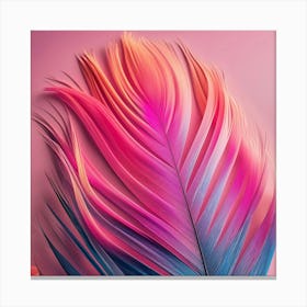 Pink Feather Canvas Print