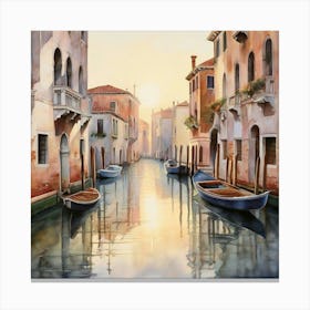 Venetian Canal Canvas Print