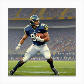 The Impact Moment Football Player in Gear Canvas Print