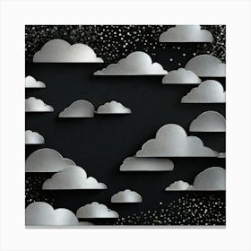 Many Silver clods Canvas Print